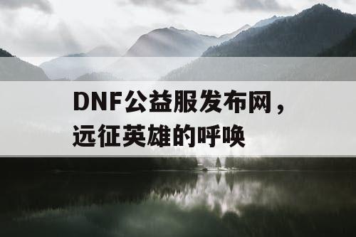 DNF公益服发布网，远征英雄的呼唤