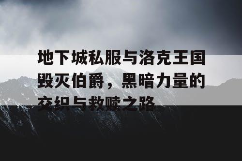 地下城私服与洛克王国毁灭伯爵，黑暗力量的交织与救赎之路